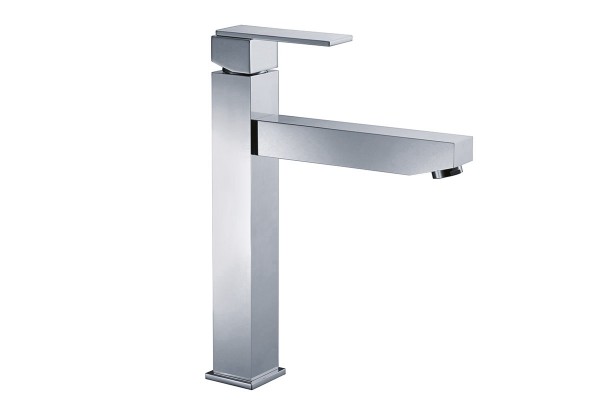 Single lever high basin mixer