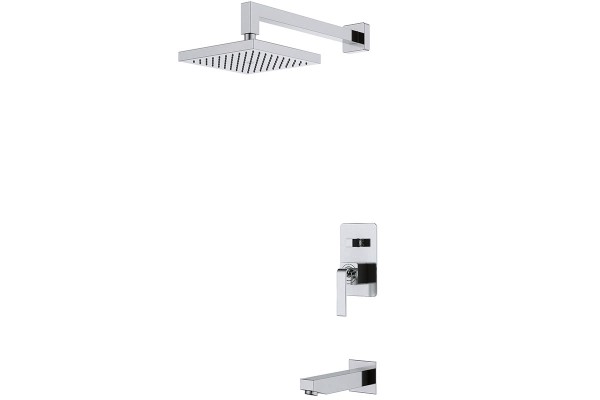 Wall-mounted bath mixer